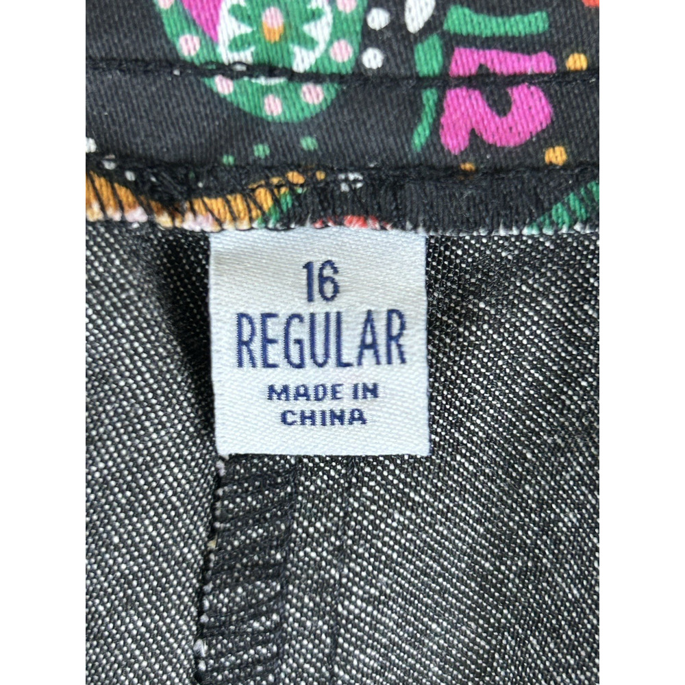Croft & Barrow Pants Women 16 Floral Colorful Paisley Stretch Pull-On -NWT - Picture 4 of 12